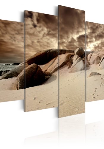 ARTGEIST Sandy clouds - Billede af mrke skyer i rkenen trykt p lrred - Flere strrelser