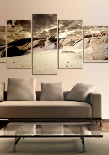 ARTGEIST Sandy clouds - Billede af mrke skyer i rkenen trykt p lrred - Flere strrelser