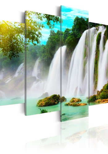 ARTGEIST Nature's miracle - Billede af flot vandfald trykt p lrred - Flere strrelser