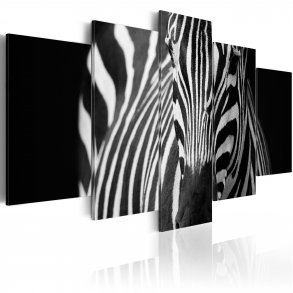 ARTGEIST Zebra look - Minimalistisk billede af zebra trykt p lrred - Flere strrelser