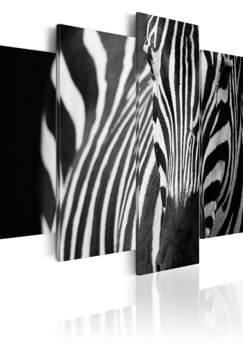 ARTGEIST Zebra look - Minimalistisk billede af zebra trykt p lrred - Flere strrelser