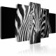 ARTGEIST Zebra look - Minimalistisk billede af zebra trykt p lrred - Flere strrelser
