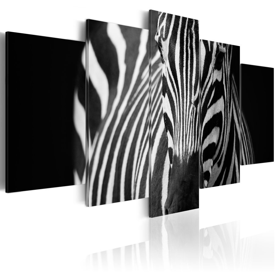 ARTGEIST Zebra look - Minimalistisk billede af zebra trykt p lrred - Flere strrelser