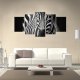 ARTGEIST Zebra look - Minimalistisk billede af zebra trykt p lrred - Flere strrelser