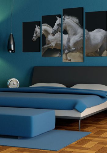 ARTEIST Freedom and power - Billede af to heste i galop trykt p lrred - Flere strrelser