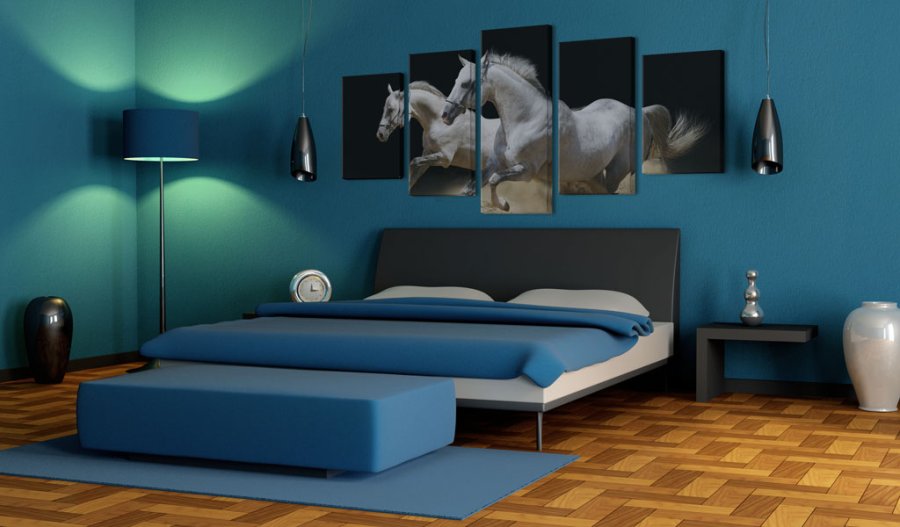 ARTEIST Freedom and power - Billede af to heste i galop trykt p lrred - Flere strrelser