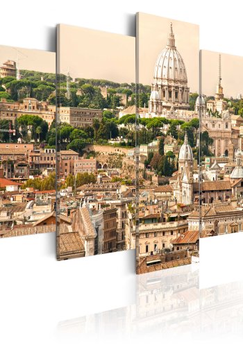 ARTGEIST The roofs of the Eternal City - Billede af smukke Rom trykt p lrred - Flere strrelser