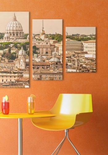 ARTGEIST The roofs of the Eternal City - Billede af smukke Rom trykt p lrred - Flere strrelser