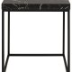 ACT NORDIC Barossa sofabord, kvadratisk - sort papir Marquina marmorlook og sort stl (40x40)