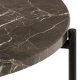 ACT NORDIC Avila sidebord, rund - brun Emperador marmor og sort stl (52)