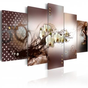 ARTGEIST Elegance - Abstrakt billede med blomstermotiv trykt p lrred - Flere strrelser
