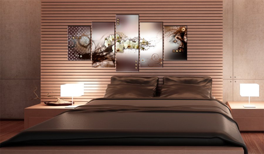 ARTGEIST Elegance - Abstrakt billede med blomstermotiv trykt p lrred - Flere strrelser