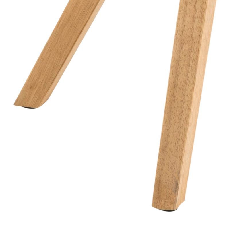 ACT NORDIC Dima spisebordsstol - mrkegr stof og natur gummitr