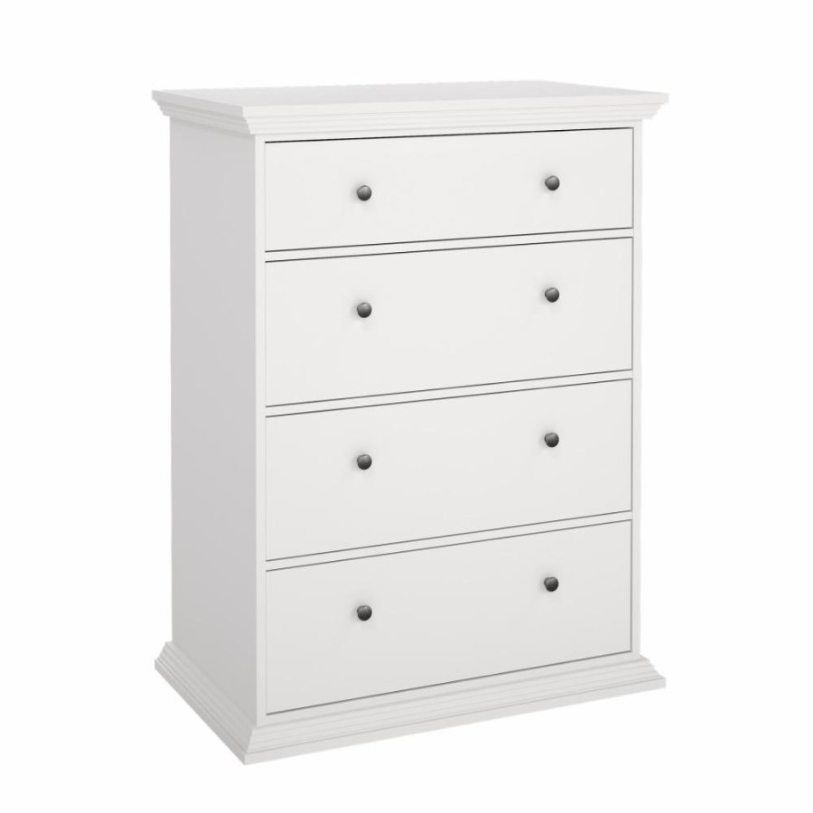 TVILUM North Chest med 4 skuffer, Hvid, 86,3 x 51,6 x 115,6 cm