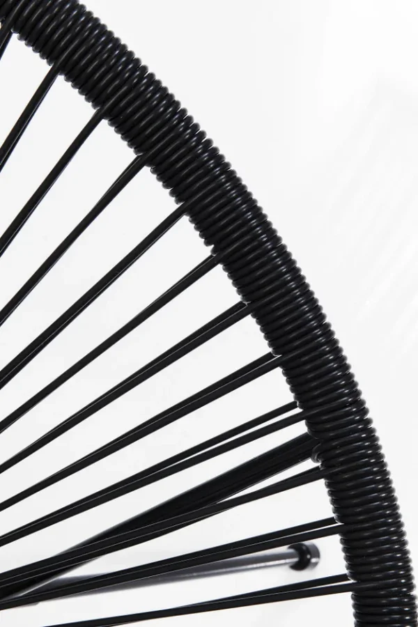 KARE DESIGN Acapulco Black lnestol/havestol - sort polyethylen og stl