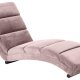 ACT NORDIC Slinky chaiselong - stvet rosa stof og sort stl (60x170)