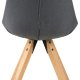 ACT NORDIC Dima spisebordsstol - mrkegr stof og natur gummitr