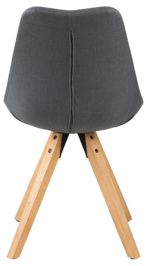 ACT NORDIC Dima spisebordsstol - mrkegr stof og natur gummitr