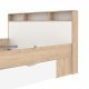 TVILUM Ikast Seng med 2 skuffer 160x200, Jackson Hickory / Hvid, 169,8 x 216 x 96,8 cm