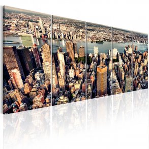 Artgeist billede - Flight over New York, p lrred