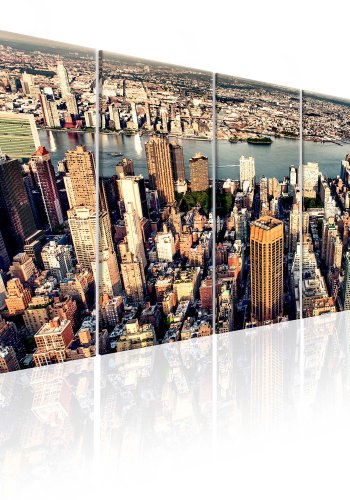 Artgeist billede - Flight over New York, p lrred