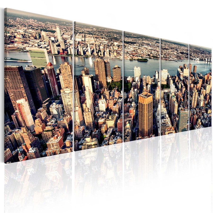 Artgeist billede - Flight over New York, p lrred