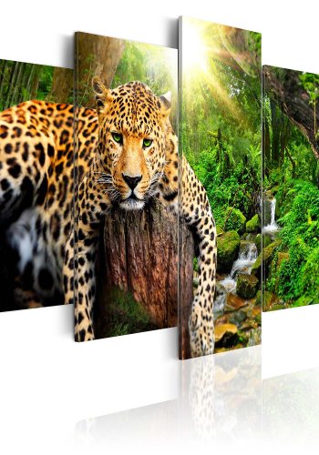 Artgeist billede - Predator's Relaxation, p lrred, to strrelser