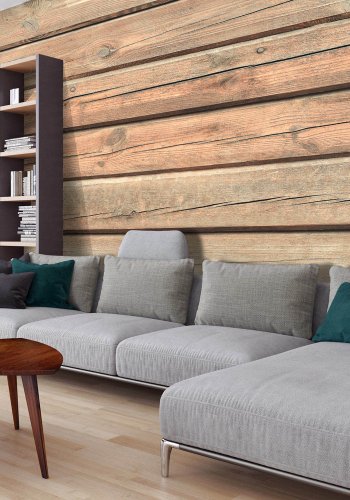 Fototapet fra Artgeist, XXL - Forest Farm, brunt print (280x500)