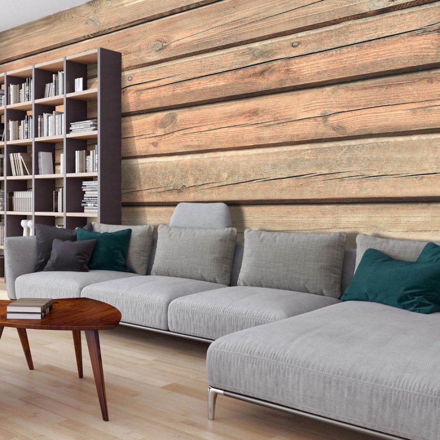 Fototapet fra Artgeist, XXL - Forest Farm, brunt print (280x500)