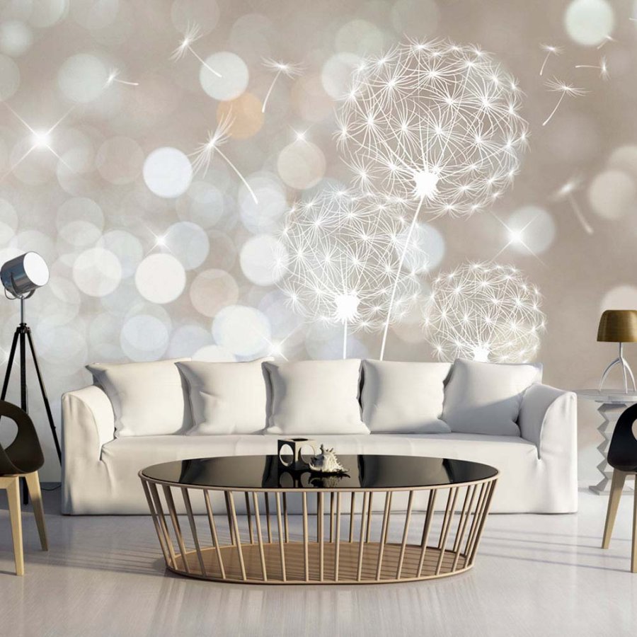 ARTGEIST fototapet XXL - Summer Sonata, hvidt og beige print (280x500)