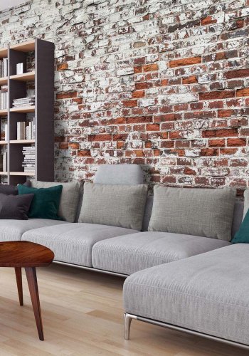 Artgeist fototapet XXL - Echo of Time, mursten print (280x500)