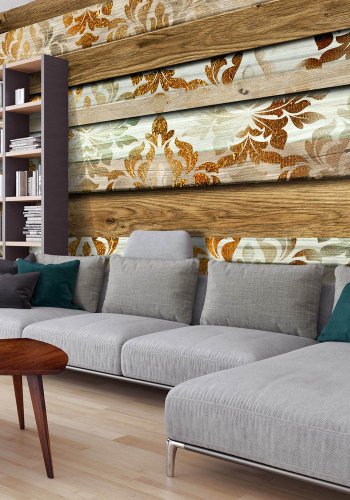 Artgeist fototapet XXL - Wooden Elegance, multifarvet print (280x500)
