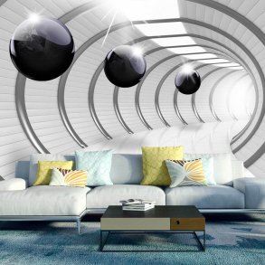 ARTGEIST fototapet XXL - Futuristic Tunnel II, hvidt print (280x500)