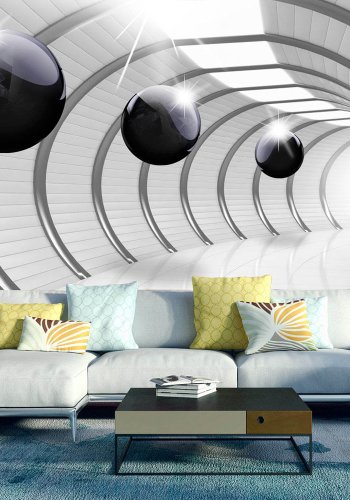 ARTGEIST fototapet XXL - Futuristic Tunnel II, hvidt print (280x500)