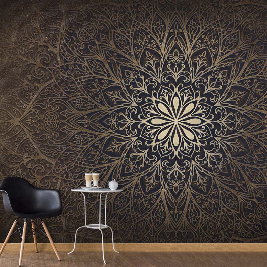 ARTGEIST fototapet - Mandala, guld, stor (Flere strrelser)