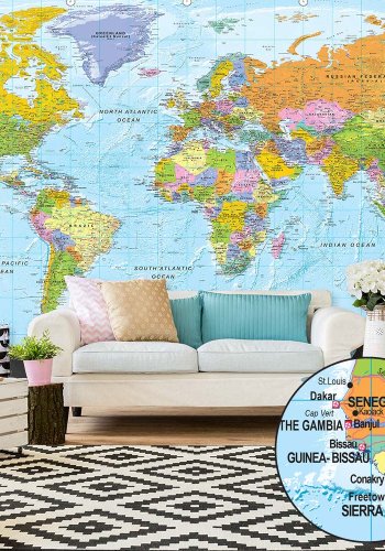 ARTGEIST fototapet - Orbis Terrarum, Verdenskort, stor 