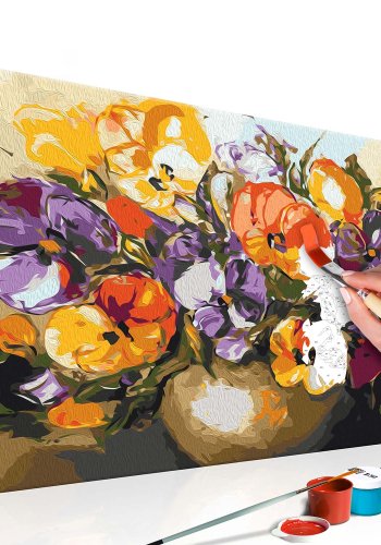 ARTGEIST DIY lrred maleri - Vase Of Pansies, Vase med blomster,