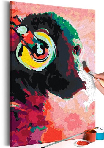 ARTGEIST DIY lrred maleri - Monkey In Headphones