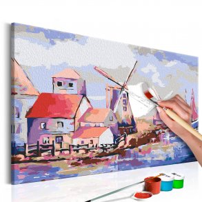 ARTGEIST DIY lrred maleri - Windmills, Landsby