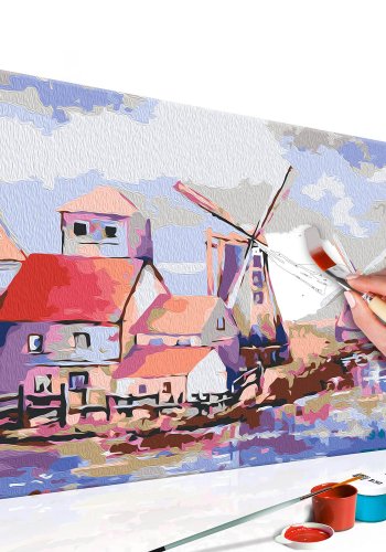 ARTGEIST DIY lrred maleri - Windmills, Landsby