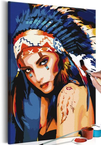 ARTGEIST DIY lrred maleri - Native American Girl, Indianer