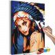 ARTGEIST DIY lrred maleri - Native American Girl, Indianer