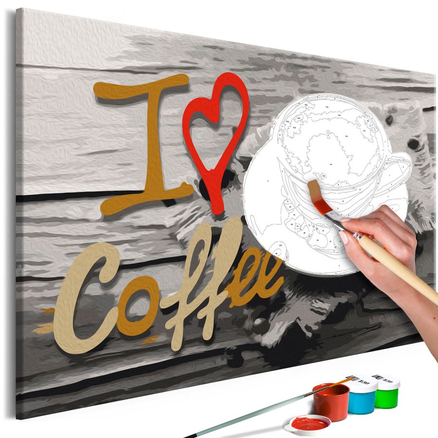 ARTGEIST DIY lrred maleri - I Love Coffee