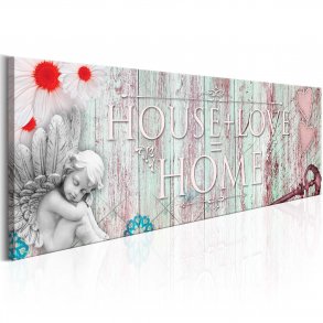 Artgeist billede - Home: House + Love, p lrred