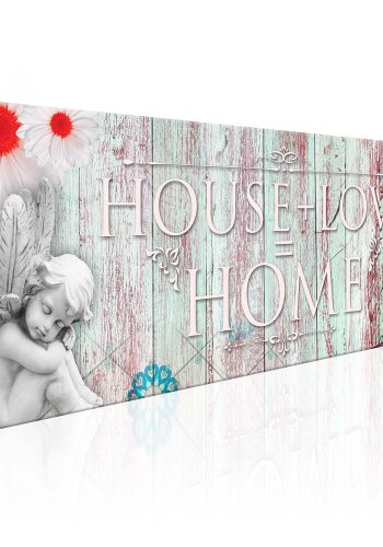 Artgeist billede - Home: House + Love, p lrred
