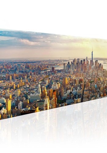 Artgeist billede - American View, multifarvet, p lrred