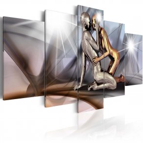 Artgeist billede - Gold couple, p lrred