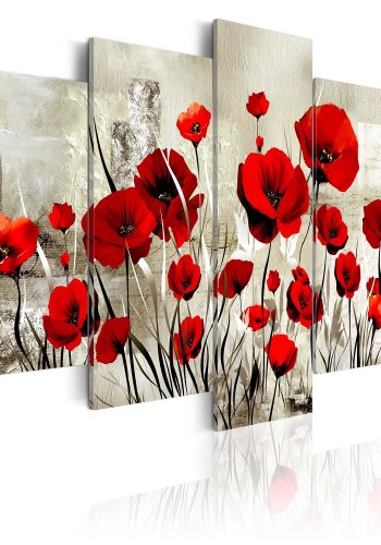 Artgeist billede - Scarlet Field, p lrred