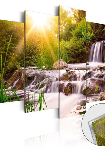 Artgeist billede - Forest Waterfall, p plexiglas, to strrelser