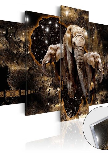 Artgeist billede - Brown Elephants, p plexiglas, to strrelser